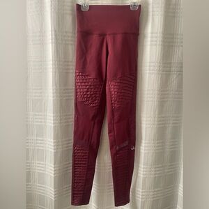 ALO yoga moto legging burgundy XXS